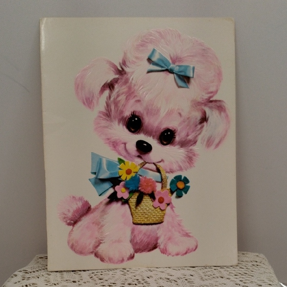 Adorable Pink Puppy Art Print
